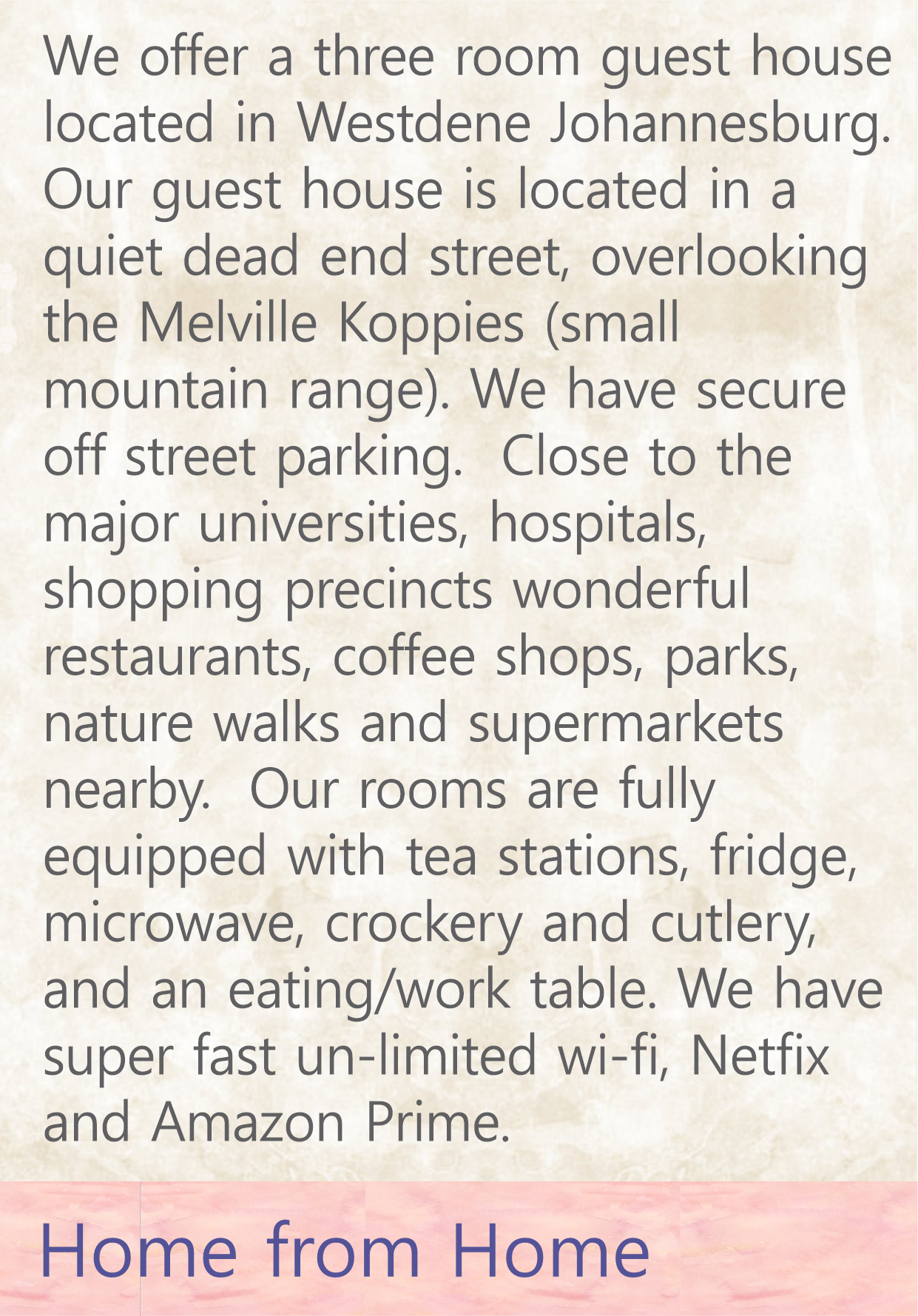 HADEDA HALL - HADEDA HALL GUEST HOUSE - GUEST HOUSE - ACCOMMODATION - B&B - SECURE ACCOMMODATION - OFF STREET PARKING - LUXURY ACCOMMODATION - FRIENDLY ACCOMMODATION - MODERN - STYLISH ACCOMMODATION - VALUE FOR MONEY - VALUE FOR MONEY ACCOMMODATION - SOLAR POWER - LONG TERM ACCOMMODATION _ CONVENIENT LOCATION - UJ - WITS - HOSPITALS - MILPARK HOSPITAL -PRIVATE - INTIMATE