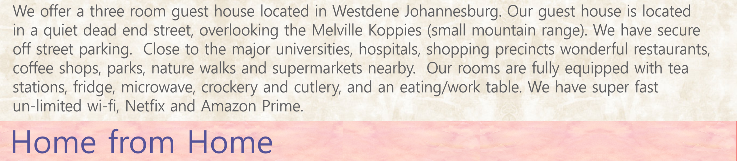 HADEDA HALL - HADEDA HALL GUEST HOUSE - GUEST HOUSE - ACCOMMODATION - B&B - SECURE ACCOMMODATION - OFF STREET PARKING - LUXURY ACCOMMODATION - FRIENDLY ACCOMMODATION - MODERN - STYLISH ACCOMMODATION - VALUE FOR MONEY - VALUE FOR MONEY ACCOMMODATION - SOLAR POWER - LONG TERM ACCOMMODATION _ CONVENIENT LOCATION - UJ - WITS - HOSPITALS - MILPARK HOSPITAL -PRIVATE - INTIMATE